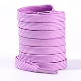 フラット シューレース 靴紐 素材選びにこだわった 平紐 靴ひも 100cm 120cm 140cm 160cm 10mm幅 shoelaces ライラック紫です 100cm