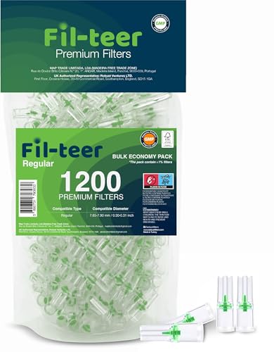 Filteer 1200-8 Hole Zigarettenfilteraufsatz Anti-Teer-Filter für Zigaretten Anti-Teer-Filter Raucherentwöhnung Kunststoff-Zigarettenfilter 8 mm Zigarettenfilter für Normale Zigaretten