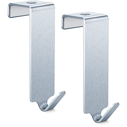 Preisvergleich Produktbild RELIBO® Türhaken Edelstahl, Kleiderhaken für Tür - für Bad, Tür-Garderobe und Handtuchhalter / 2 Stück