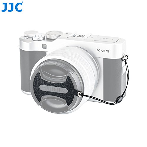 JJC Nappa Leather Anti-Lost Lens Cap Keeper Sticker for Fujifilm FLCP-52II (Flat Type)
