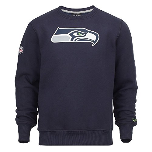 New Era NFL Crew Seattle Seahawks Oceanside Sweat-Shirt Homme Bleu FR : XL (Taille Fabricant : XL)