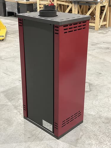 Prity EEK A+ Kaminofen mit Backfach K2 GT F Bordeaux – 8,1kW