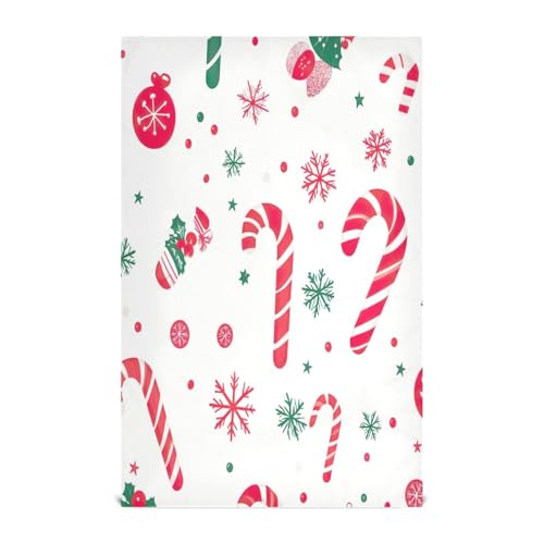 STAYTOP Christmas Candy Cane Kitchen Dish Towel Set,6Pcs Drying Kitchen Towels Tea Towels Gift Set for Drying Cleaning Cooking Baking