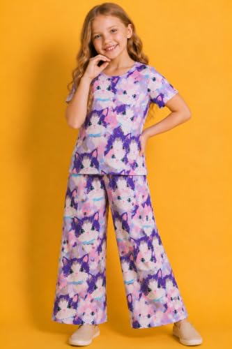 Image of TotzTouch Night Dress Kids Girls - Soft, Comfy & Adorably Stylish Printed Pyjama Set Age 6 Months to 15 Years