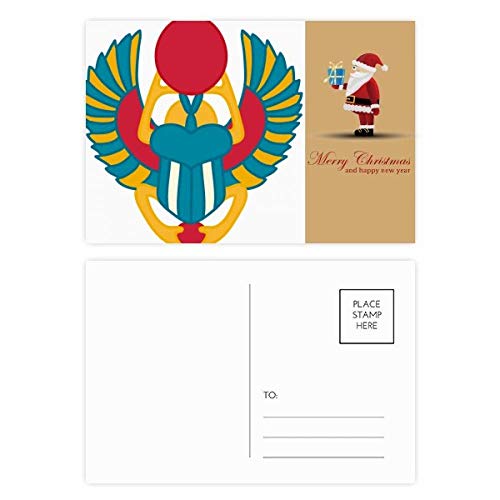 Cartes postales de Père Noël d'exception au design scarabée abstrait