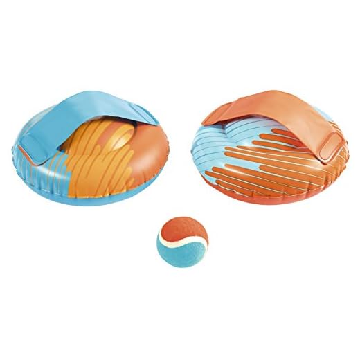 Bestway 52244 - Juego Infantil Tira Y Atrapa Dos Guantes Hinchables Y Pelota 10X21X21 Cm Pvc Resistente Diseño Azul Y Naranja Con Parche De Reparación Incluido