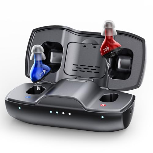 iBstone Nova Hearing Aids for Seniors Adults – Superior Sound Quality, Smart Noise Cancelling, No Feedback, Auto On/Off, Rechargeable, with Dryer Department & Anti-Lost Lanyard, Over-The-Counter