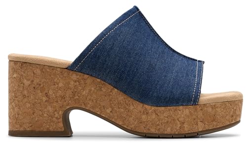 Image of Clarks Women's Nerisa Vine Cork Heeled Sandal | Casual Sandals