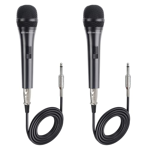 Cable Matters Paquet de 2 Microphone Dynamique cardioïde avec câble de 4,5 m, 6,35mm Microphone...