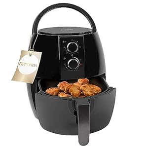 Bomann® heteluchtfriteuse voor olie- en vetvrije bereiding | Airfryer 3.6L | Heteluchtfriteuse met traploos regelbare thermostaat (80°C – 200°C) en timer | ideaal voor fitness | 1350W | FR 6057 H CB