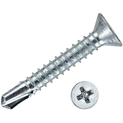 100 x 25mm Self Drilling Screws Steel Self Tapping Screws for Metal -SS8® Quality Cover