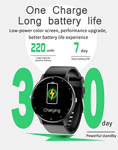 Smart Watch for Android Phones iOS Phone Ultra Thin Smartwatch Heart Rate Monitor Fitness Tracker with Blood Pressure Pedometer Calorie Counter Watch for Women Men