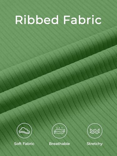 Summer Mae Ribbed Plus Size Swimsuits for Women Two Piece Tankini Sets High Neck Bathing Suit Tummy Control Swimwear4