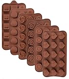 Moldes de Silicona para Caramelos y Chocolates, 6 Pzas de moldes de Silicona antiadherentes de Grado alimenticio,Molde para trufa,Moldes para Hornear