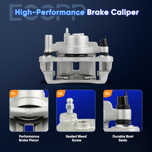 Image of ECCPP 19B2608 19B2609 Front Left & Right Disc Brake Caliper Assembly | w /Bracket Fit For Ford For Probe, For Mazda For 626, For MX-6, For Protege, For Protege5