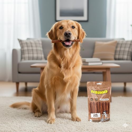 Image of Scrummy Lamb Stick Dog Treats, 70g Soft & Tasty Training Snacks | High Protein, Easy to Digest, Healthy Rewards for Puppies & Adult Dogs