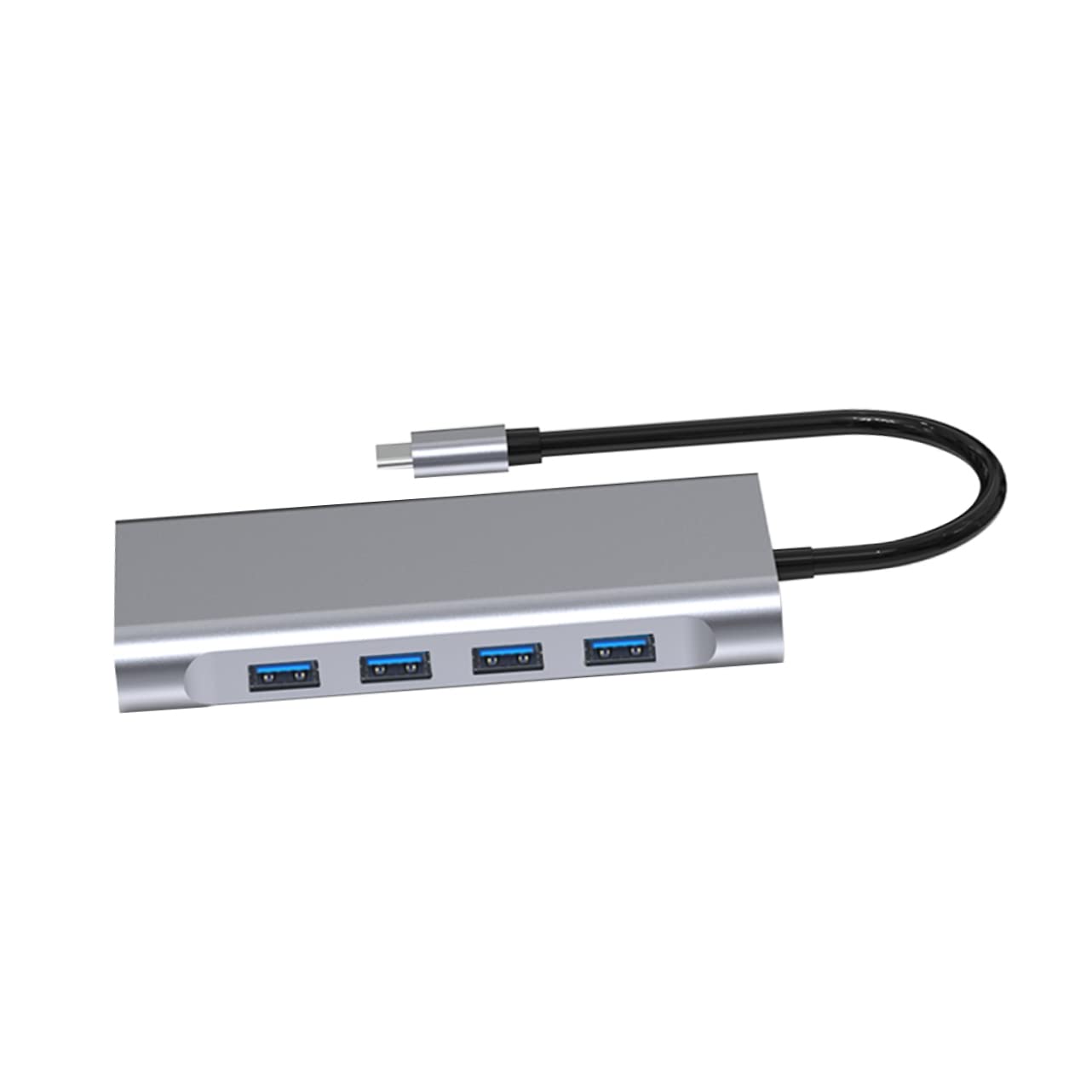 UKCOCO Converter USB Converter USB Spliter PC Laptop Multi Port USB Hub Portable Data Hub USB Hubs USB 3.0 Hub USB Ports Expander USB Hub for Laptop Portable Plastic Extender Silver