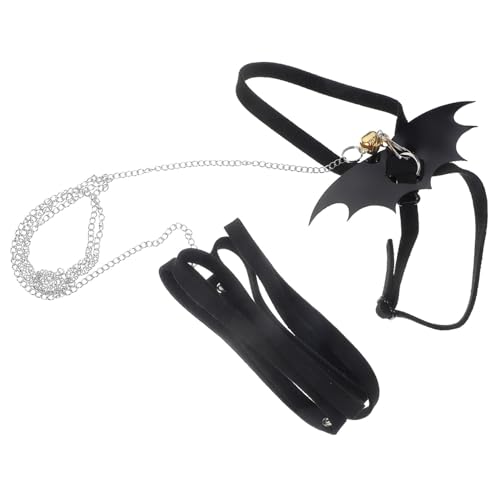 ifundom Turtle Wing Design Adjustable Harness Leash for Reptiles Lightweight Strap Pet Walking Control Rope for Tortoise Black S