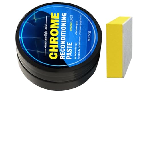 Crema lucidante per cromature – Detergente per cromature/rimuovi ruggine per auto | Agente per lucidatura/protezione/riparazione del cromo, lucidante multiuso per stemmi/finestrini/automobili