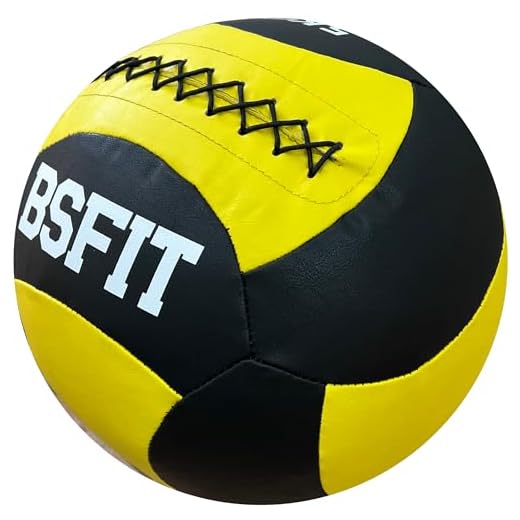 BSFIT Wall Ball 5 kg Pelota Ideal para Ejercicios de Functional Fitness, fortalecimiento y tonificación Muscular - Agarre Antideslizante Workout, Balon Medicinal