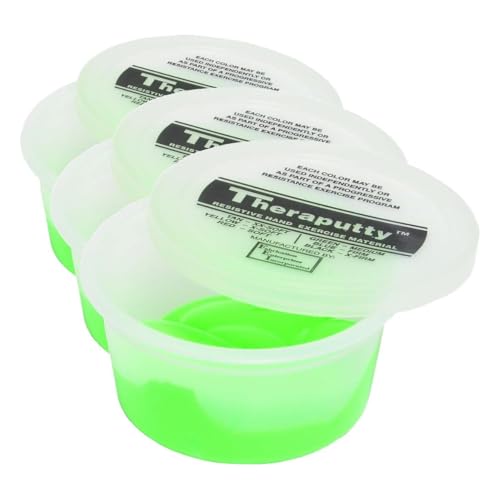 Image of CanDo TheraPutty Standard Hand Exercise Putty for Rehabilitation, Exercises, Hand Therapy, Occupational Therapy, Hand Strengthening, Improve Motor Skills, Stress Relief (Pack of 3)