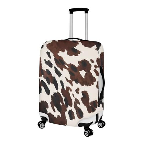 Brown Cow Stripes Suitcase Protector Luggage Washable Covers Aesthetic for 18/24/28/32 inch Luggage Girls Women Dustproof and Anti-Scratch2