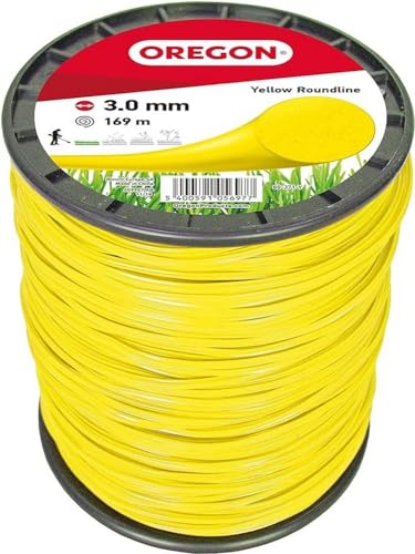 Oregon Yellow Round Hilo Redondo para Desbrozadora 3mm, Hierba, Maleza, Vegetación y más, Hilo de Nylon de Gran Resistencia, Compatible con la Mayoría de Modelos Estándar, 3.0mm x 169m (69-371-Y)