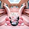 Pink Mini Dried Flowers Bouquet for Car Air Vent Clips,Car Air Fresheners Interior Accessories,Car Air Outlet Perfume Decoration,Car Accessories,Air Freshener #3