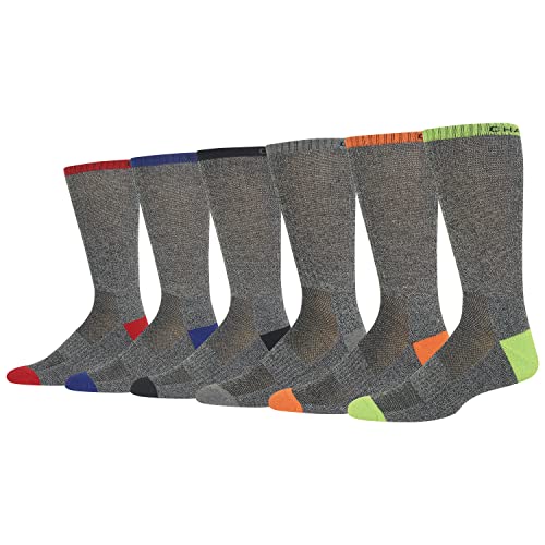 Chaps Sport Cushioned Repreve Athletic Socks-6 Pair Pack-Breathable Front Mesh and Arch Support, Men's Shoe Size: 6-122