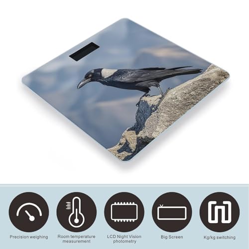 Báscula Digital Black Crow Birds de Vidrio Templado miniatura 3