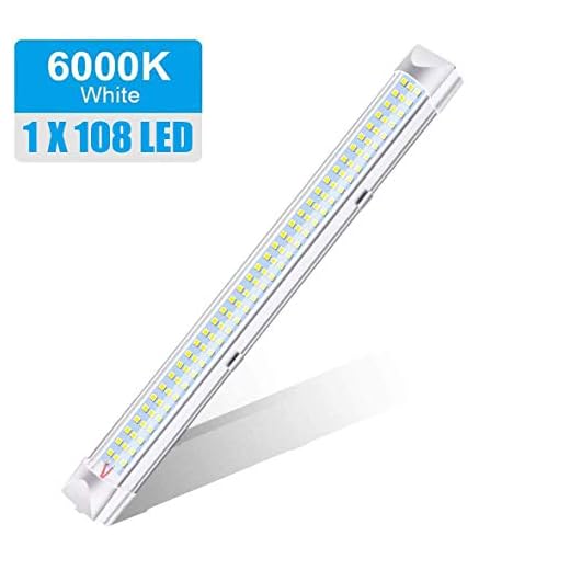 108 LED Barra de Luz Interior del Coche, Afaneep 12-85V 6000K Luces Interiores con Interruptor - Auto Luz de LED Iluminación Interior Universal lámpara de Coches Barra de Luz