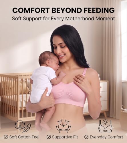 Image of DClub Comfort Revolution Seamless Bra -Easy lite Full-Coverage Wireless Everyday Bra with Soft Comfort with Removable Pad.