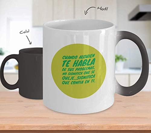 Miniatura 2 de Taza Cafe Habla Vaso, taza de café divertidas, tazas personalizadas, taza de café inspiradoras, taza con mensajes positivos.