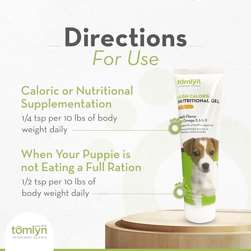 Tomlyn Nutri-Cal Malt-Flavored High-Calorie Nutritional Gel for Puppies, Helps Support a Healthy Appetite Providing Extra Calories, Vitamins & Minerals in a Tasty Supplement, 4.25oz-3 Pack