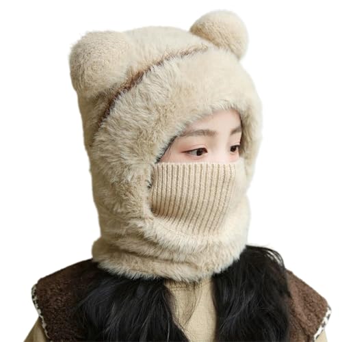 Winter Windproof Hat Little Girl&Boy Ear Protection Hats Children Warm Pompom Beanies for Cold Weather, DaikouzaoYTmi3