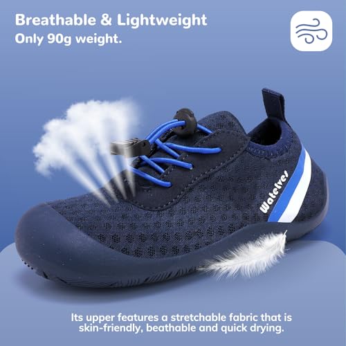 Image of WateLves Wide Toddler Water Shoes Kids Barefoot Athletic Sneakers Girls Boys Quick Dry Aqua Socks for Beach Hiking Swim Kayak Sport Accessories, Camping Essentials