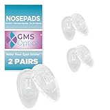 Symmetrical - Shape Screw-on or Click-on Silicon Nose Pads (Available Sizes 13mm,15mm,17mm,19mm) Sold in Pairs (SYMMETRICAL-SHAPE CLICK-ON 15MM, 2)