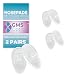 Symmetrical - Shape Screw-on or Click-on Silicon Nose Pads (Available Sizes 13mm,15mm,17mm,19mm) Sold in Pairs (SYMMETRICAL-SHAPE CLICK-ON 15MM, 2)
