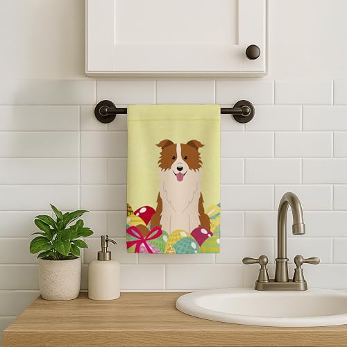 Torchon de cuisine Border Collie rouge blanc et multicolore de 63,5 cm - 3