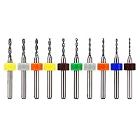 Set 10 Punte Micro Trapano Per PCB - Diametri 1.1-2.0mm - Per Circuiti, Gioielli, Modellismo - Foto 3