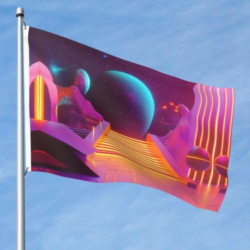 Drapeau extérieur recto-verso polyester pour mât de jardin et cour
