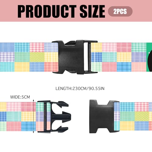 Image of Nuxovilar Luggage Straps Set for Suitcase 1.96x90.5in Polyester