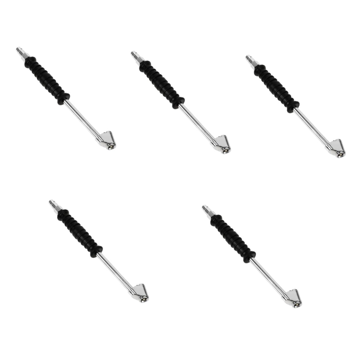 Mobestech 5stücke Reifenfüller Mit Druckmesser Universeller Luftschlauch Für Auto Und SUV-Reifen Schnelle Befüllung Kompatibel Mit Japanischen Und Europäischen Ventilen Aus Robustem