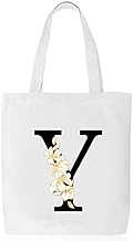SAI UNIQUE GIFTS Customized Name Printed White Tote Bag, Shopping Bags With your Logo, Text/Design, Unique Gifts for Women and Girl, Cotton Tote Bag, White