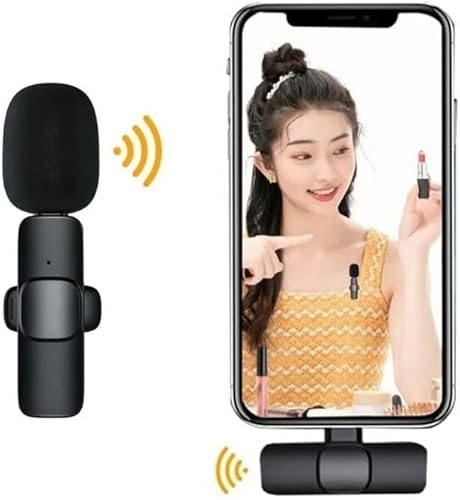 Microfone de Lapela Profissinal Sem Fio Wireless K9 Tipo C Compativel com Android Plug-Play Para Gra