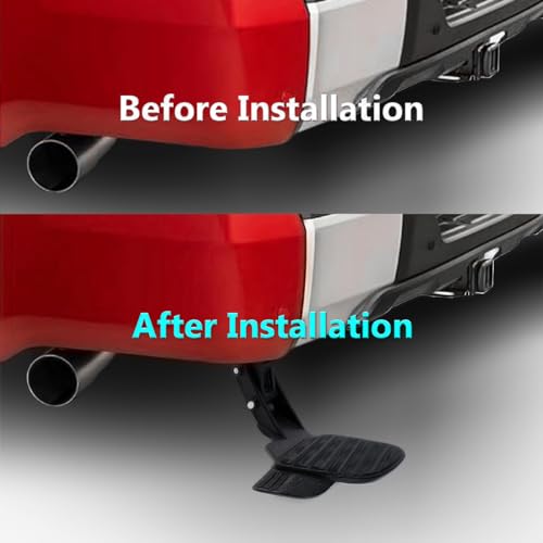 WANGDUOYU Truck Bed Step Retractable Rear Bumper Step Compatible with Tundra 2022-2023? Folding Tailgate Step with Explosion-Proof Coatings (Tundra 2022-2023)