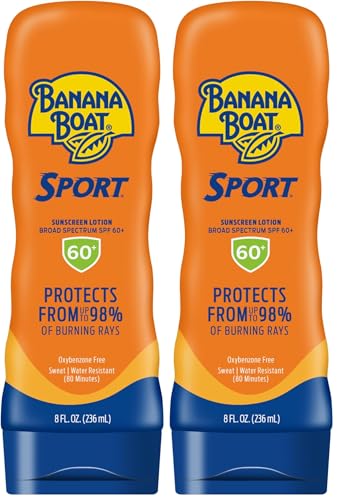 Image of Banana Boat Sport Sunscreen Lotion, SPF 60, 8oz (Pack of 2)