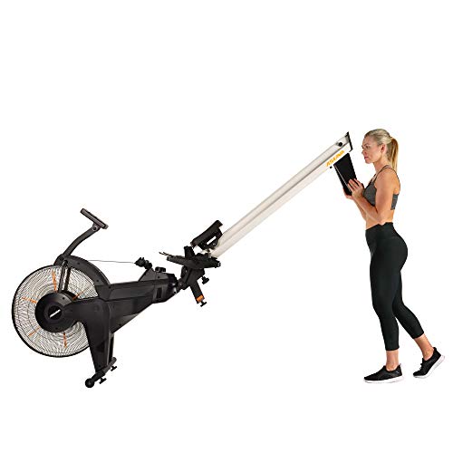Image of Sunny Health & Fitness Asuna Air Magnetic Fan Rowing Machine for Home Gym | Air + Magnetic Resistance, Commercial Grade, Up to 50in Rail, 330LB Capacity, Elevated Seat, Foldable Storage