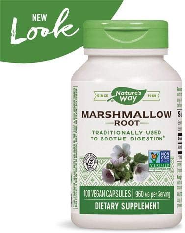Nature's Way Marshmallow Root 480 mg, 100 Capsules, Pack of 2