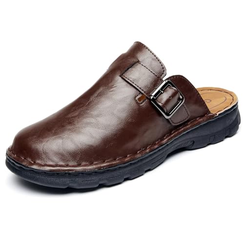 Zuecos de hombre slip on de piel y sandalias veraniegas